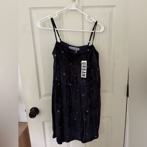Urban Outfitters Midnight Blue Velvet Dress
